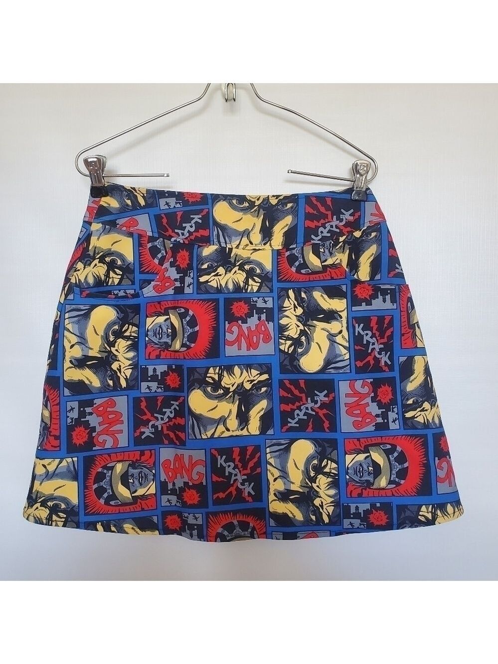 R.D.S. SPACE GIRL Z 90'S VINTAGE SUPER HERO COMIC GRAPHIC MINI SKIRT WOMEN S/M